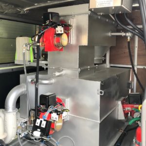 ペット火葬炉の機械室